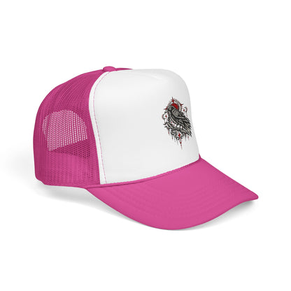 Karma Crow Raven Trucker Hat — Gothic Crow Mesh Cap