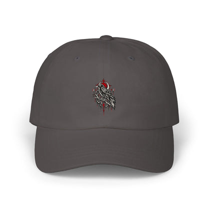 Karma Crow Raven Dad Cap — Gothic Graphic Hat
