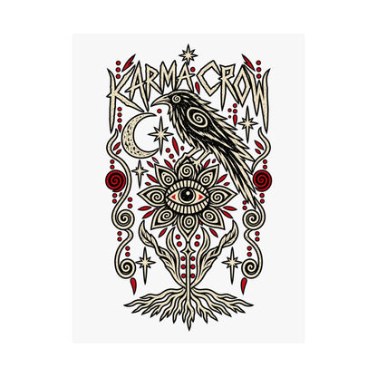 Karma Crow Matte Poster — Mystical Raven Art Print