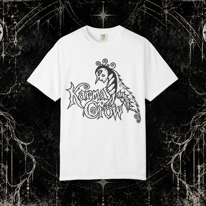 Karma Crow Graphic T-Shirt — Gothic Crow Illustration Tee