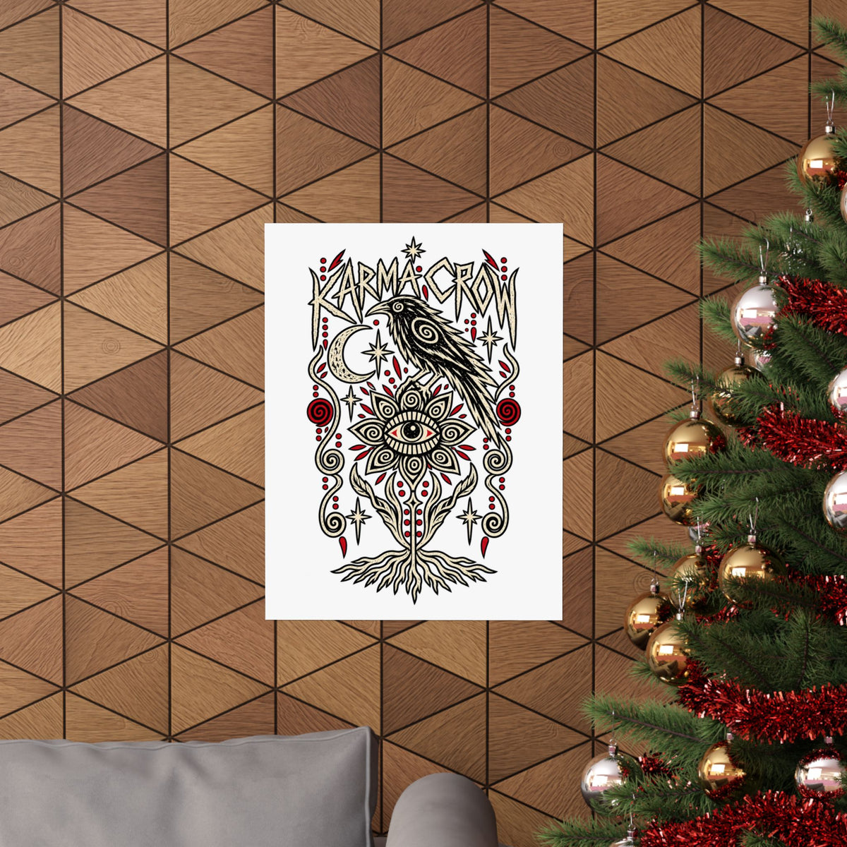 Karma Crow Matte Poster — Mystical Raven Art Print