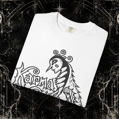 Karma Crow Graphic T-Shirt — Gothic Crow Illustration Tee