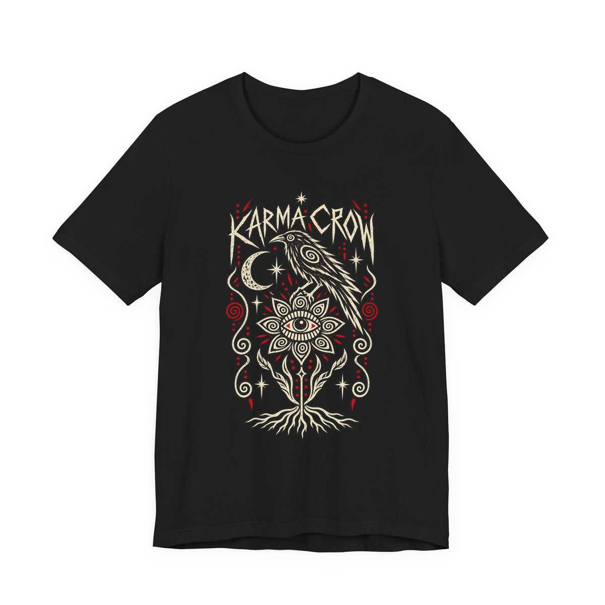 Karmic Crow T-Shirt — Mystic Raven & Third Eye Graphic Tee