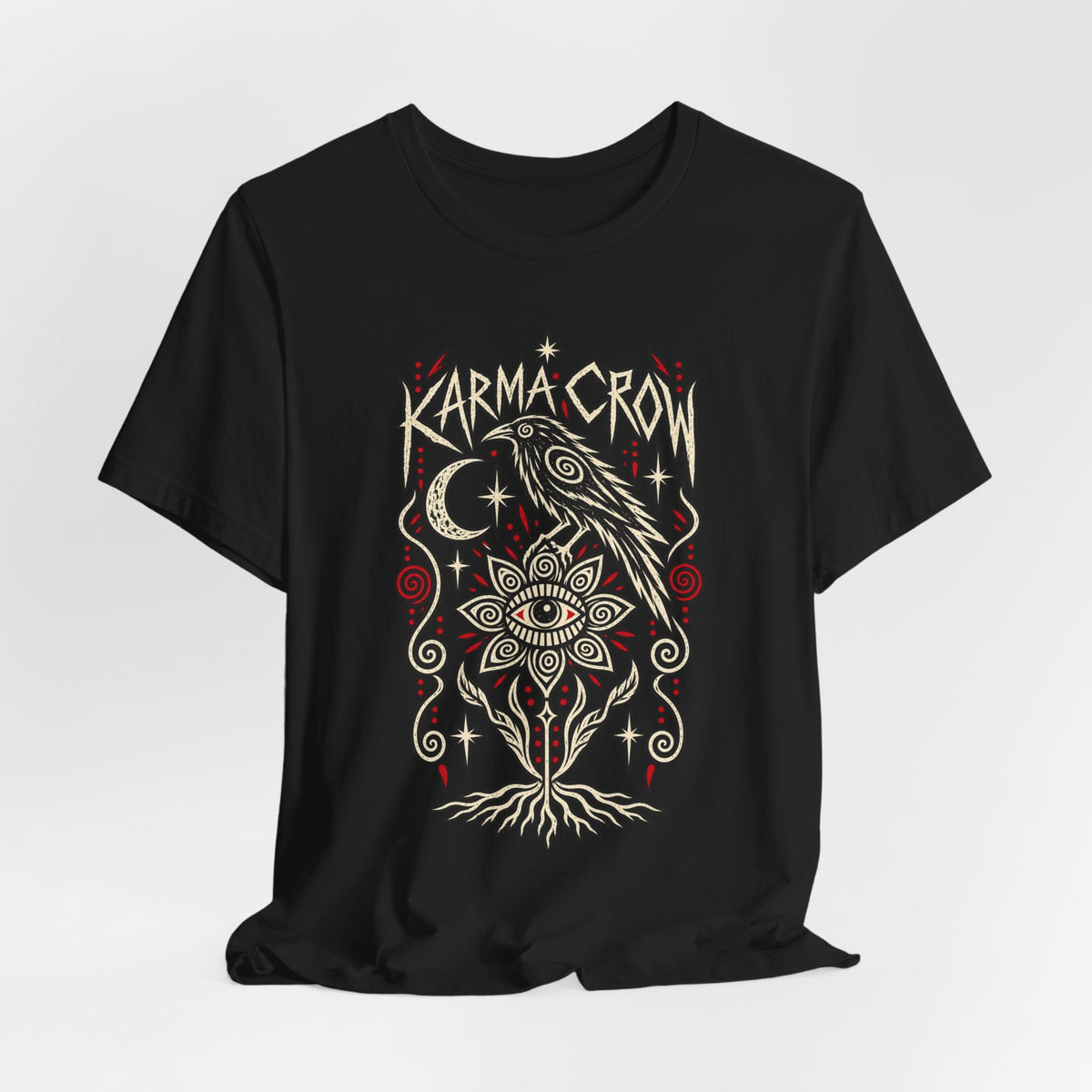 Karmic Crow T-Shirt — Mystic Raven & Third Eye Graphic Tee