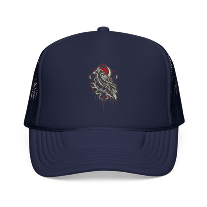 Karma Crow Raven Trucker Hat — Gothic Crow Mesh Cap