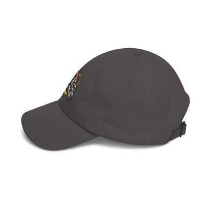 Karma Crow Raven & Crescent Embroidered Dad Cap – Gothic Celestial Hat
