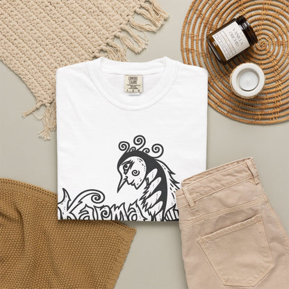 Karma Crow Graphic T-Shirt — Gothic Crow Illustration Tee