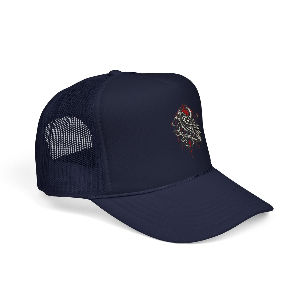 Karma Crow Raven Trucker Hat — Gothic Crow Mesh Cap
