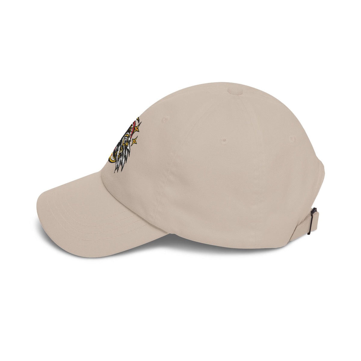 Karma Crow Raven & Crescent Embroidered Dad Cap – Gothic Celestial Hat