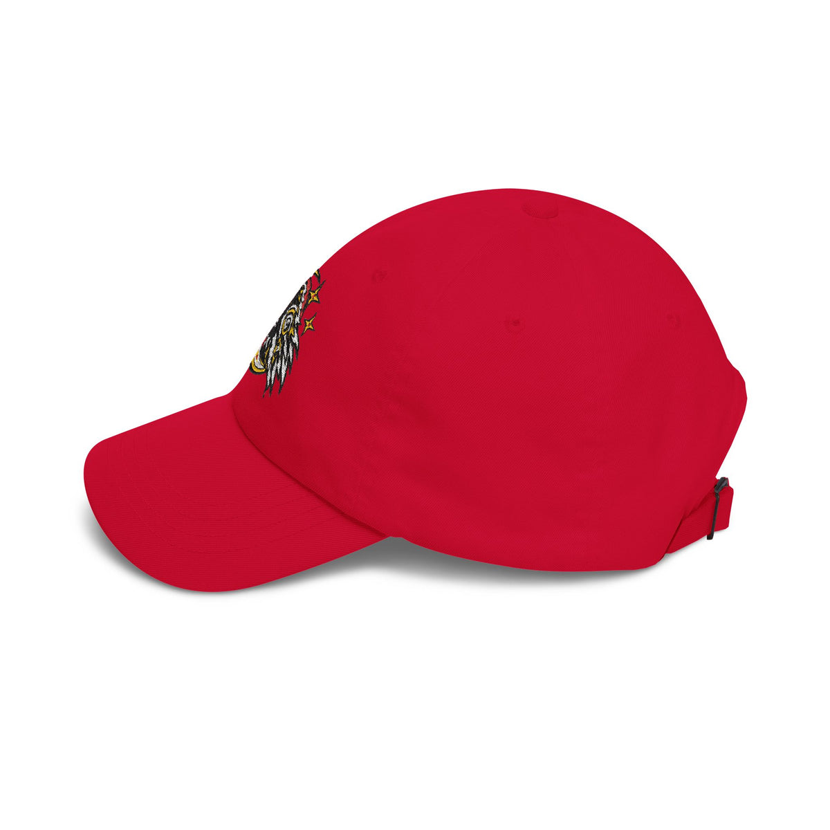 Karma Crow Raven & Crescent Embroidered Dad Cap – Gothic Celestial Hat
