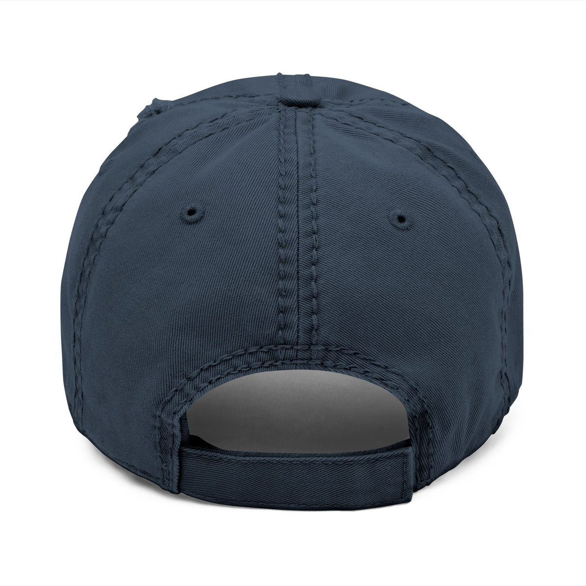 Karma Crow Raven Badge Distressed Dad Hat – Embroidered Gothic Cap