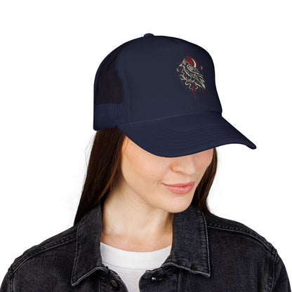 Karma Crow Raven Trucker Hat — Gothic Crow Mesh Cap
