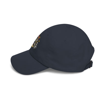 Karma Crow Raven & Crescent Embroidered Dad Cap – Gothic Celestial Hat