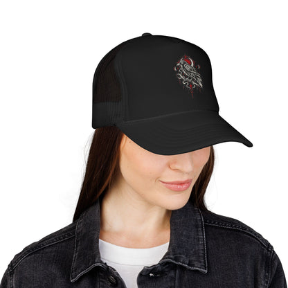 Karma Crow Raven Trucker Hat — Gothic Crow Mesh Cap