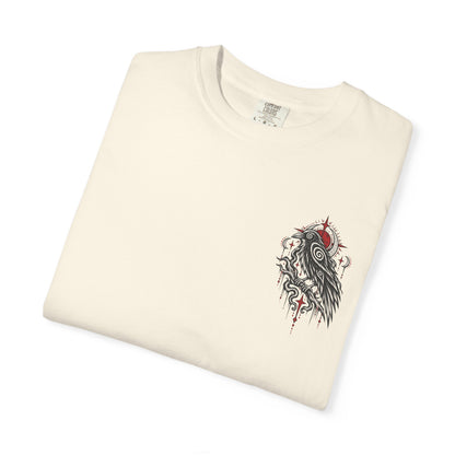 Raven Skull Graphic T-Shirt — Gothic Crow Illustration Tee