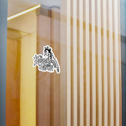 Karma Crow Raven Vinyl Decal — Gothic Crow Sticker