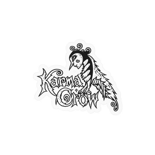 Karma Crow Raven Vinyl Decal — Gothic Crow Sticker