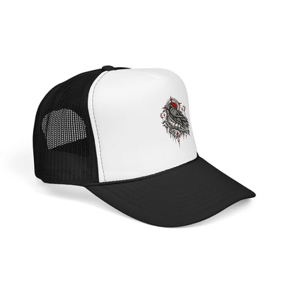Karma Crow Raven Trucker Hat — Gothic Crow Mesh Cap